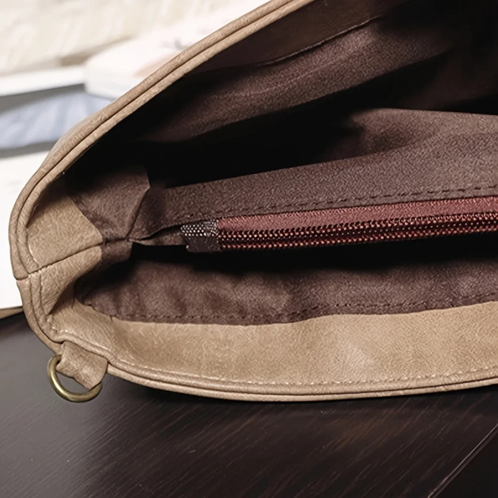 Fashion evening bag, elegant and exquisite, vintage PU leather clutch bag, large capacity wristlet handbag women's wallet envelo